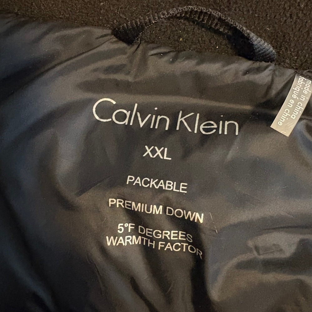 Calvin Klein Packable Down Hooded Zip Fleece Jacket Size XXL - Picture 9 of 13